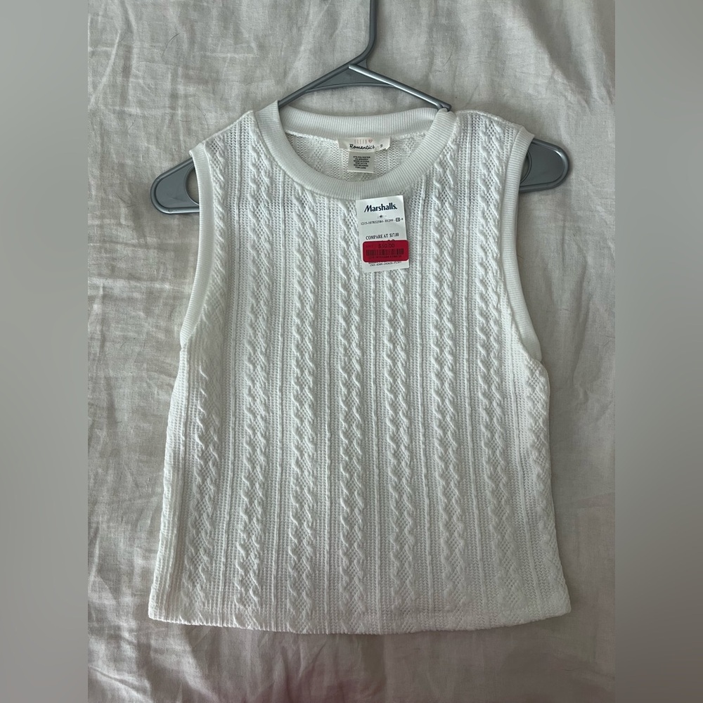 URBAN Romantics White Knit Top